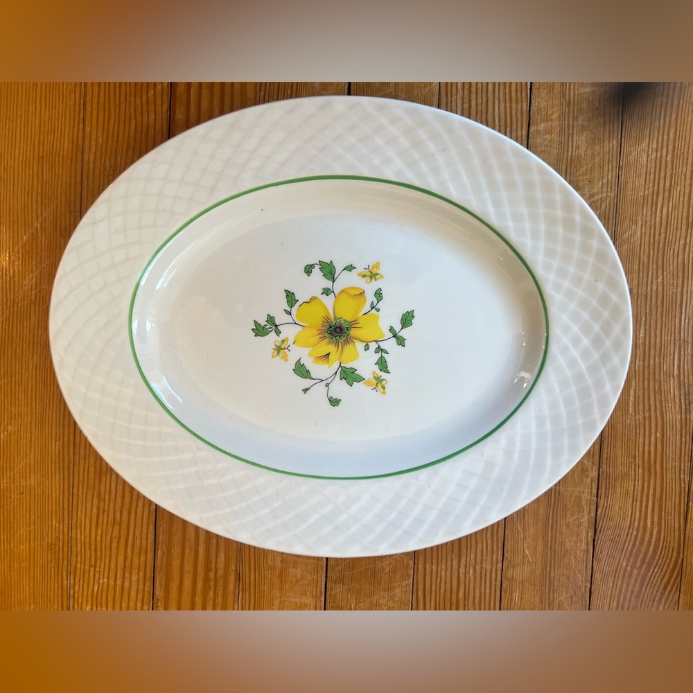 Enoch Wedgwood Jacqueline platter, oval 12 x 9